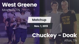 Matchup: West Greene vs. Chuckey - Doak  2019
