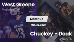 Matchup: West Greene vs. Chuckey - Doak  2020