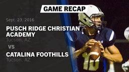 Recap: Pusch Ridge Christian Academy  vs. Catalina Foothills  2016