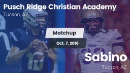 Matchup: Pusch Ridge Christia vs. Sabino  2016