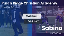 Matchup: Pusch Ridge Christia vs. Sabino  2017