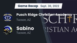 Recap: Pusch Ridge Christian Academy  vs. Sabino  2022