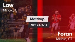 Matchup: Law vs. Foran  2016