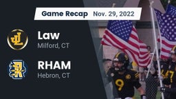 Recap: Law  vs. RHAM  2022