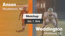 Matchup: Anson vs. Weddington  2016