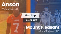 Matchup: Anson vs. Mount Pleasant  2018
