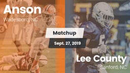 Matchup: Anson vs. Lee County  2019
