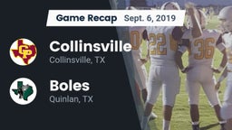 Recap: Collinsville  vs. Boles  2019