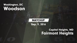 Matchup: Woodson vs. Fairmont Heights  2016