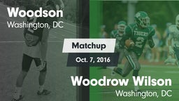 Matchup: Woodson vs. Woodrow Wilson  2016