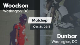 Matchup: Woodson vs. Dunbar  2016