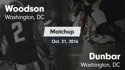 Matchup: Woodson vs. Dunbar  2016