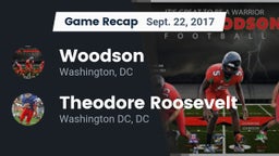 Recap: Woodson  vs. Theodore Roosevelt  2017