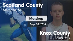 Matchup: Scotland County vs. Knox County  2016