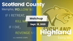 Matchup: Scotland County vs. Highland  2020