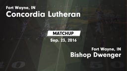 Matchup: Concordia Lutheran vs. Bishop Dwenger  2016