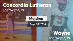 Matchup: Concordia Lutheran vs. Wayne  2016