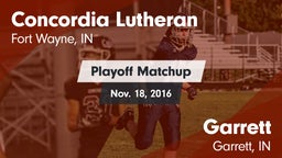 Matchup: Concordia Lutheran vs. Garrett  2016