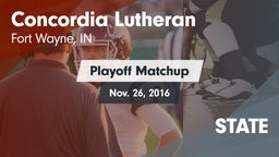 Matchup: Concordia Lutheran vs. STATE 2016