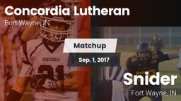 Matchup: Concordia Lutheran vs. Snider  2017