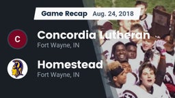 Recap: Concordia Lutheran  vs. Homestead  2018