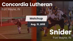 Matchup: Concordia Lutheran vs. Snider  2018