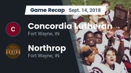 Recap: Concordia Lutheran  vs. Northrop  2018