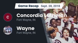Recap: Concordia Lutheran  vs. Wayne  2018