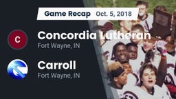 Recap: Concordia Lutheran  vs. Carroll  2018