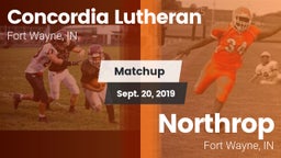 Matchup: Concordia Lutheran vs. Northrop  2019