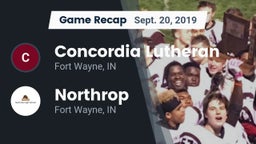 Recap: Concordia Lutheran  vs. Northrop  2019