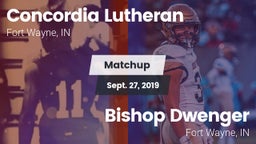 Matchup: Concordia Lutheran vs. Bishop Dwenger  2019