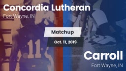 Matchup: Concordia Lutheran vs. Carroll  2019