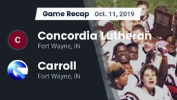Recap: Concordia Lutheran  vs. Carroll  2019