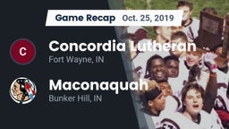 Recap: Concordia Lutheran  vs. Maconaquah  2019