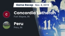 Recap: Concordia Lutheran  vs. Peru  2019
