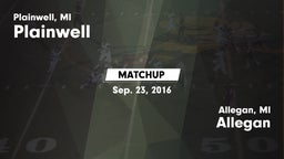 Matchup: Plainwell vs. Allegan  2016