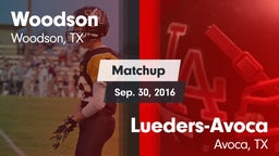 Matchup: Woodson vs. Lueders-Avoca  2016