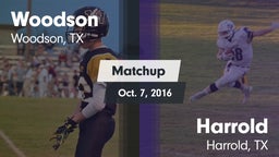 Matchup: Woodson vs. Harrold  2016