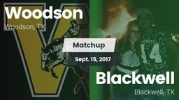 Matchup: Woodson vs. Blackwell  2017
