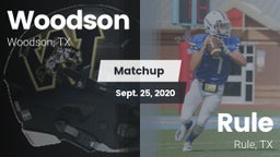 Matchup: Woodson vs. Rule  2020