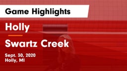 Holly  vs Swartz Creek Game Highlights - Sept. 30, 2020