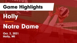 Holly  vs Notre Dame Game Highlights - Oct. 2, 2021