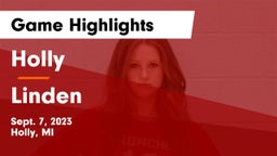 Holly  vs Linden Game Highlights - Sept. 7, 2023