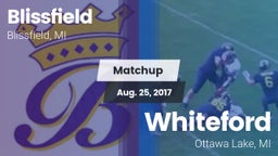 Matchup: Blissfield vs. Whiteford  2017