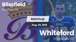 Matchup: Blissfield vs. Whiteford  2018