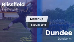 Matchup: Blissfield vs. Dundee  2018