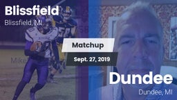 Matchup: Blissfield vs. Dundee  2019