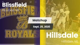 Matchup: Blissfield vs. Hillsdale  2020