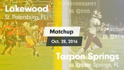 Matchup: Lakewood vs. Tarpon Springs  2016